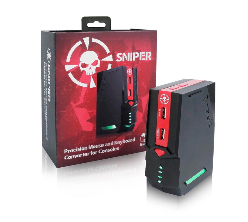 Brook Sniper - Precision Mouse and Keyboard Converter, to Play FPS Games Without a Controller, FPS Game Converter for PS4, PS3, Xb One, and Switch. for Splatoon 3, FPS Gaming Converter - Image 1