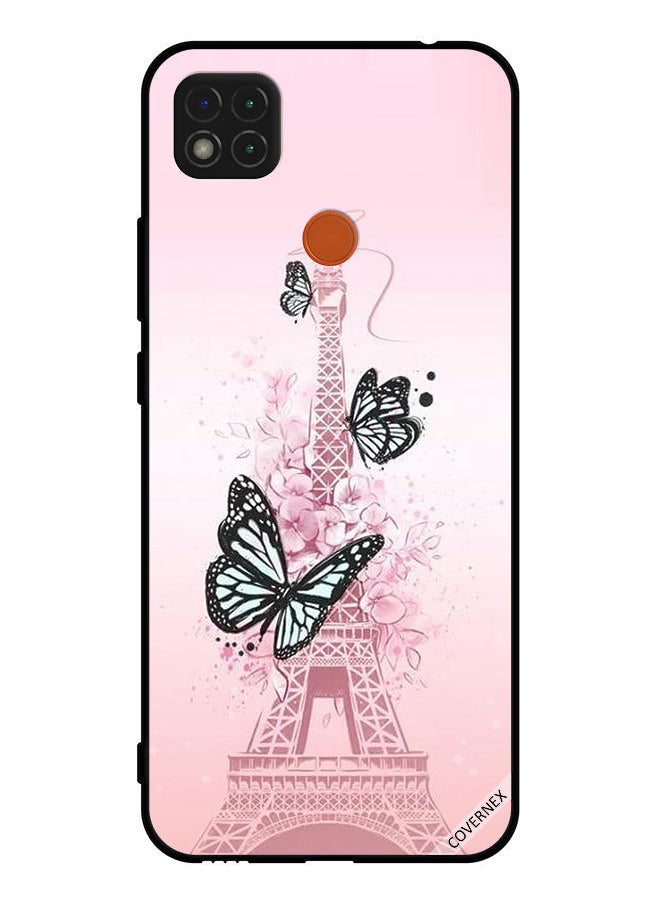 Covernex Protective Case Cover For Xiaomi Redmi 9C Butterflies On Eiffel Tower  - Image 1