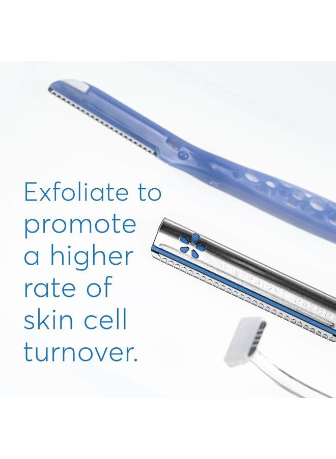 About Face Ultimate Complete Facial Perfecting Kit - 3 Beauty Groomers for Hair Removal, Ideal for Shaving, Exfoliating, Dermaplaning and Brow Shaping, Japanese Steel Gently Removes Facial Hair  - Image 4