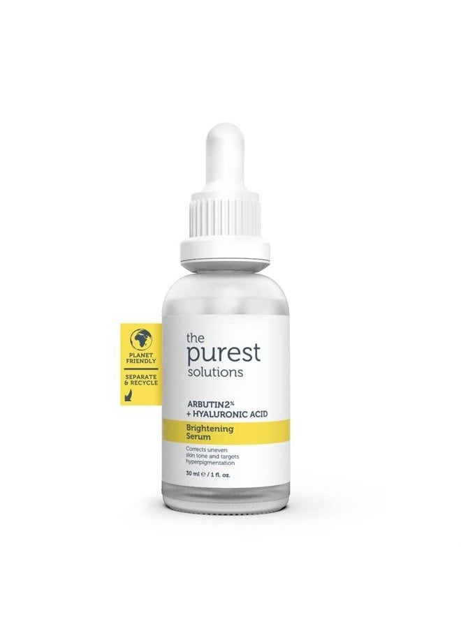 the purest solutions Brightening Serum (Arbutin 2% + Hyaluronic Acid) - Eliminate Skin Tone Inequalities & Support Vibrant Bright Skin - Vegan | Cruelty Free | Eco Friendly (1 fl. oz)  - Image 3
