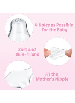 8 قطع من واقيات حلمات الحليب اللاصقة 24 مم 15 مم مع حقيبة حمل شفافة، موسع من السيليكون للرضاعة الطبيعية مع صعوبات المزلاج، حلمات مسطحة أو مقلوبة - view 2