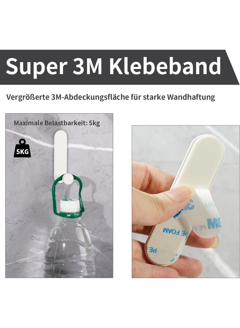 هومستر 4 قطع خطافات لاصقة - خطافات حائط من الألومنيوم الفضائي بدون حفر، حمالات قوية للمناشف والعباءات في الحمام والمطبخ - Image 4