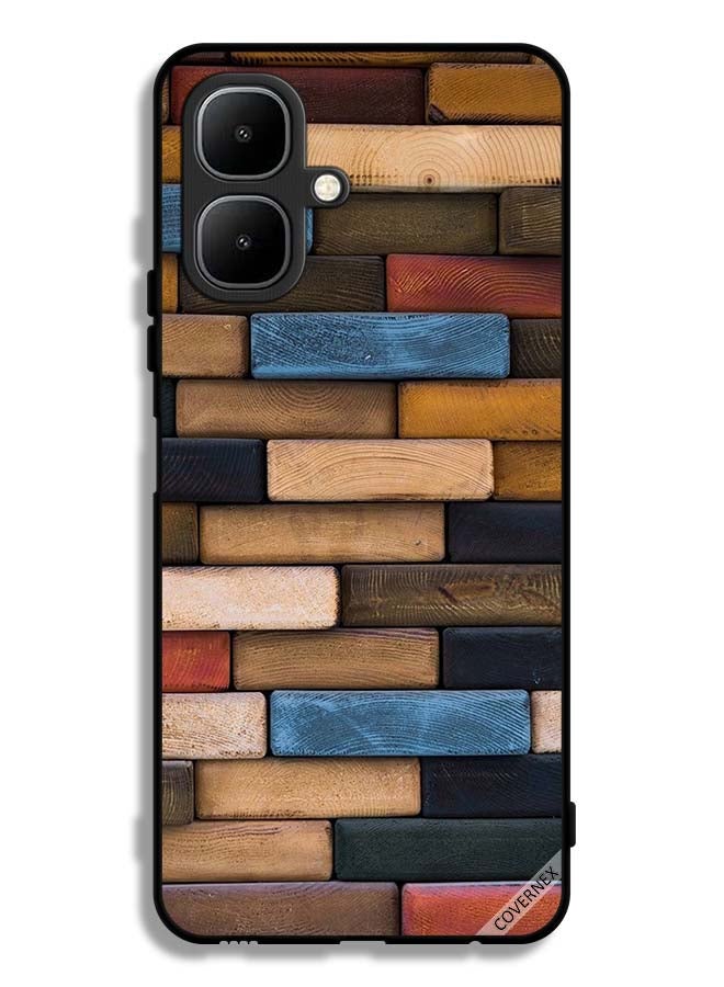 Covernex Infinix Smart 10 Protective Case Cover Wooden Wall