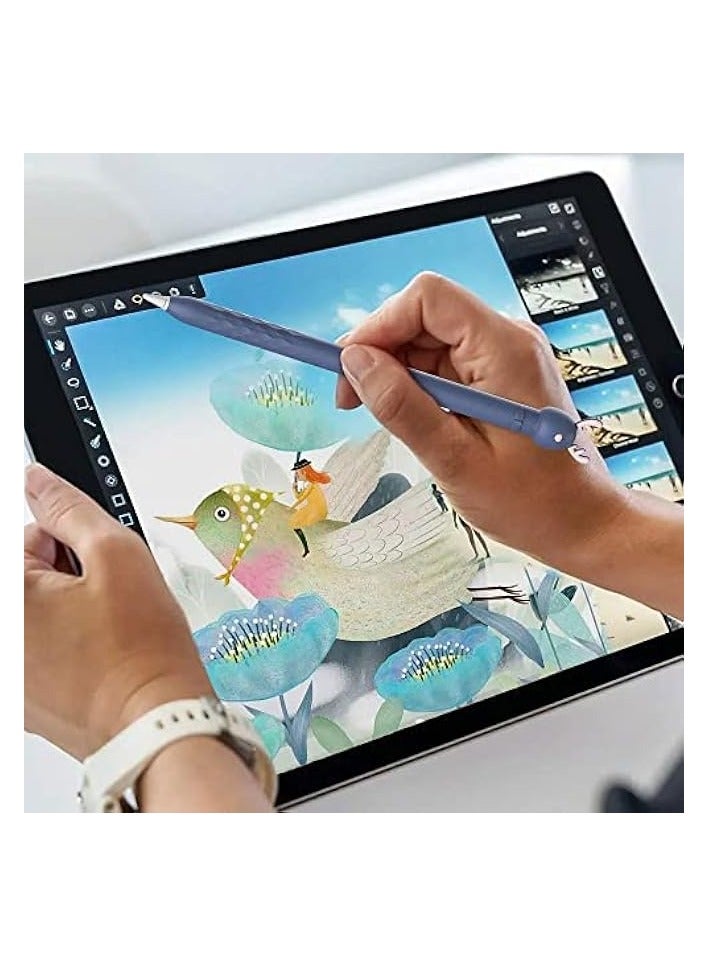 بروماس حافظة لقلم أبل الجيل الأول، ملحقات غطاء من السيليكون الناعم الكرتوني اللطيف متوافقة مع قلم أبل الجيل الأول (غزال أزرق) - Image 4