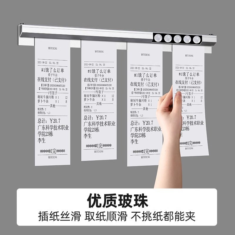 Clip Order Machine Kitchen Take-Out List Holder Order Receipt Clip Machine Insert Single Artifact Aluminum Alloy Menu Clip - Image 3
