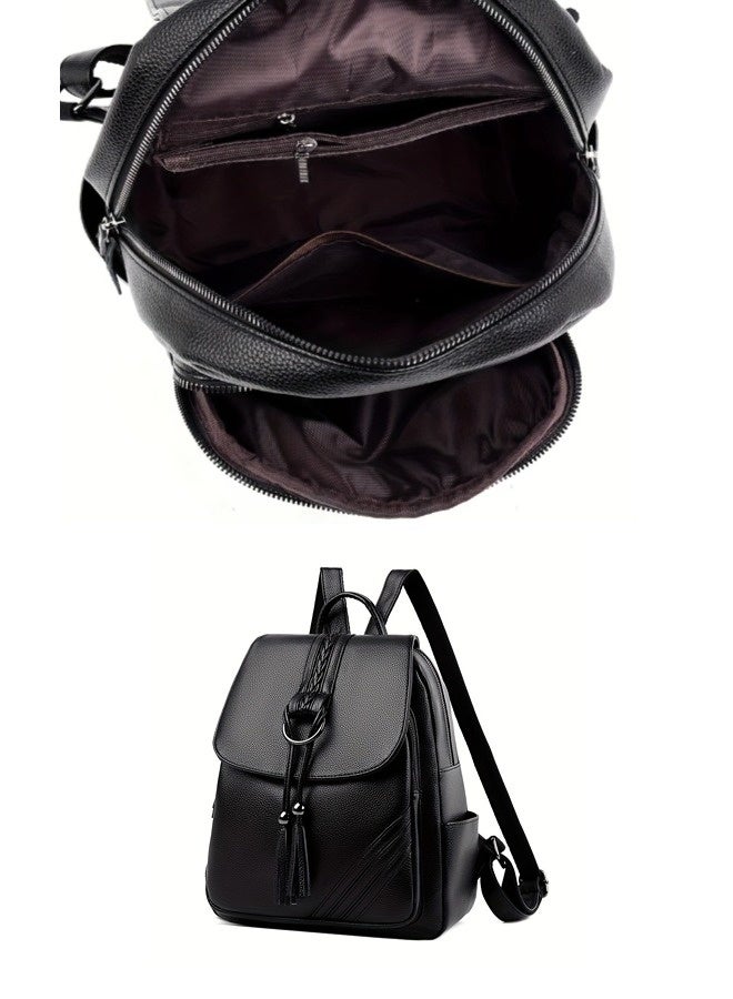 ShebSheb Trendy PU Leather Backpack Purse for Women and Ladies Shoulder Travel Daypacks Bags  - Image 4