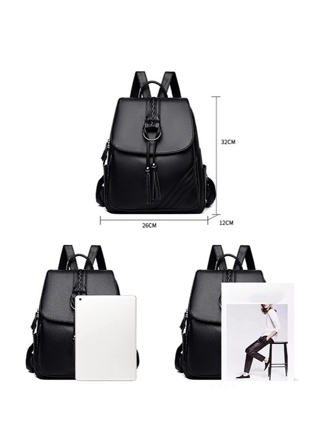 ShebSheb Trendy PU Leather Backpack Purse for Women and Ladies Shoulder Travel Daypacks Bags  - Image 3