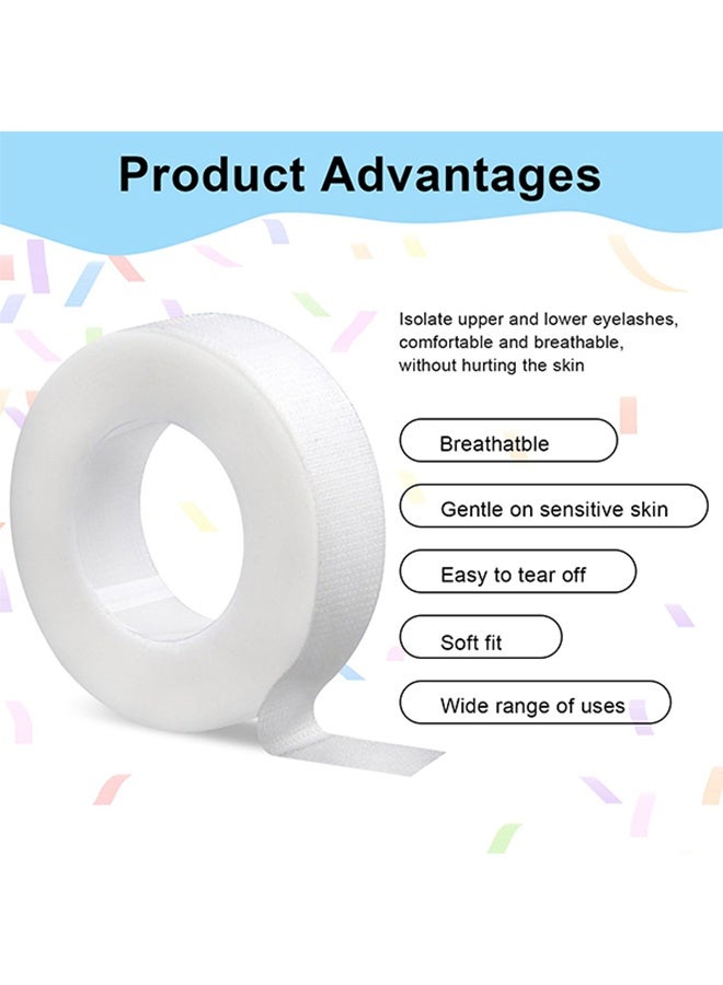 Generic 4 Rolls PE Eyelash Tape, Adhesive Fabric Eyelash Tapes, Adhesive Breathable Micropore Fabric Tape for Eyelash Extension Supply,9 m/10 Yard Each Roll (Transparent)  - Image 2