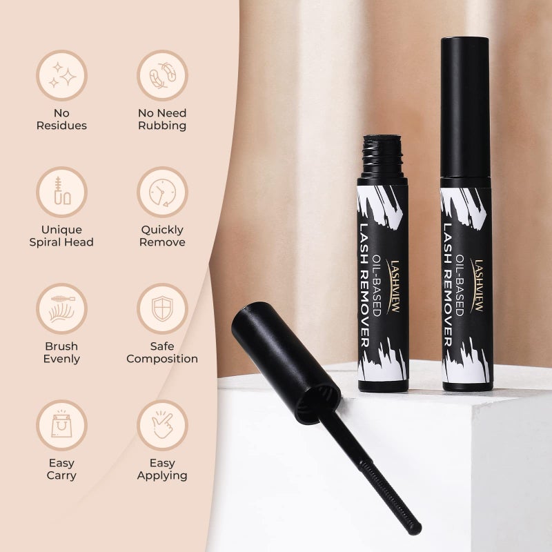 LASHVIEW Lash Remover, Cluster Lash Glue Remover, DIY Eyelash Extension, False Eyelashes Self-Use Gentle Soothing Non-Irritating Eye Cleanser Oil 5ML - Image 4