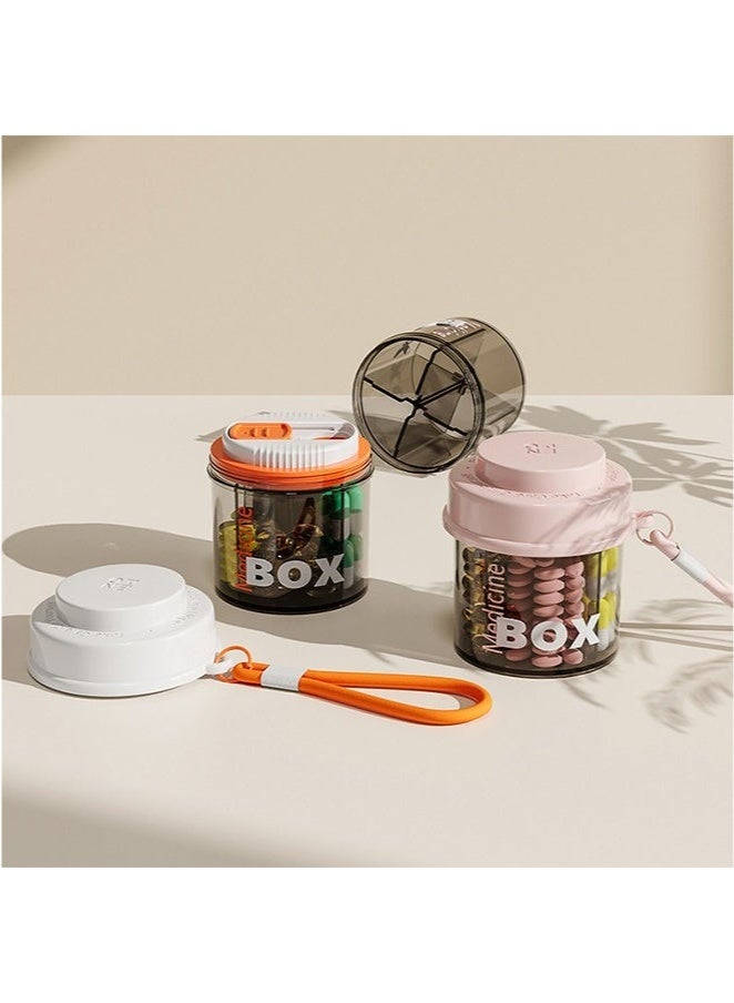 lebonaer 2 Pcs Pill Cases Pill Organizer, Portable Travel Storage Medicine Box for Vitamins Fish Oils and a Variety of Pills Fits in Purse Pocket (White+Pink) - Image 4