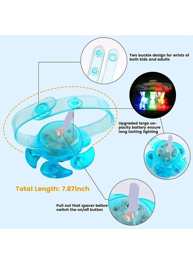 جيوستوس 8 حزمة LED LED UP Fidget Spinner Party Party Ford For Kids 4-8 8-12 ، Glow in the Dark Party Supplies ، Hildrict Priday ، Treasure Box Toys for Classroom ، Carnival Ruds (Multicolour) - Image 2