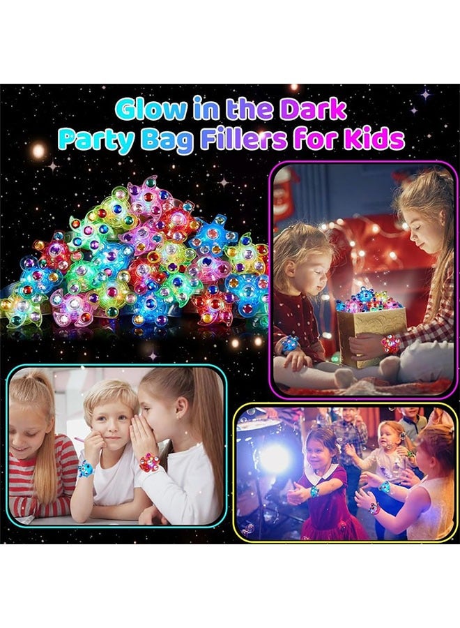 جيوستوس 8 حزمة LED LED UP Fidget Spinner Party Party Ford For Kids 4-8 8-12 ، Glow in the Dark Party Supplies ، Hildrict Priday ، Treasure Box Toys for Classroom ، Carnival Ruds (Multicolour) - Image 3