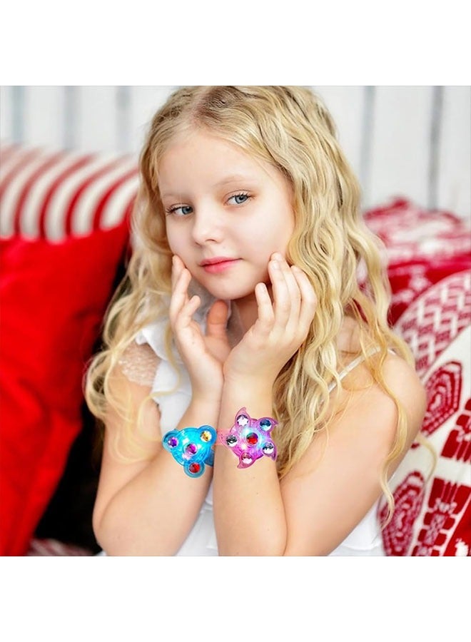 جيوستوس 8 حزمة LED LED UP Fidget Spinner Party Party Ford For Kids 4-8 8-12 ، Glow in the Dark Party Supplies ، Hildrict Priday ، Treasure Box Toys for Classroom ، Carnival Ruds (Multicolour) - Image 4