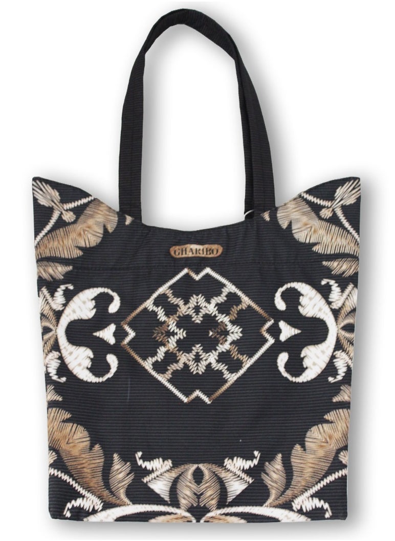 Gharibo Bags Casual Printed Satin Tote Bag  - Image 1