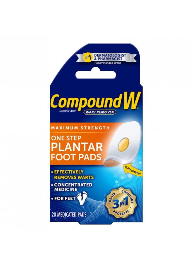 Compound W Compound W Maximum Stregth One Step Plantar Foot Pads 20 ea  - Image 1