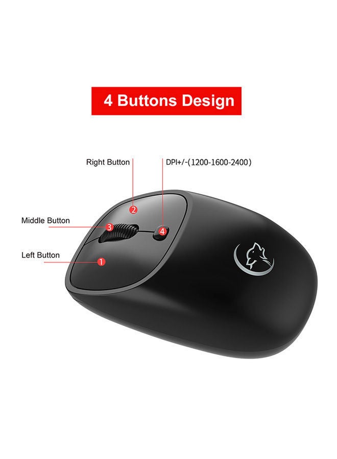 نيبمينينت ماوس بصري لاسلكي مع جهاز استقبال أسود - Image 4