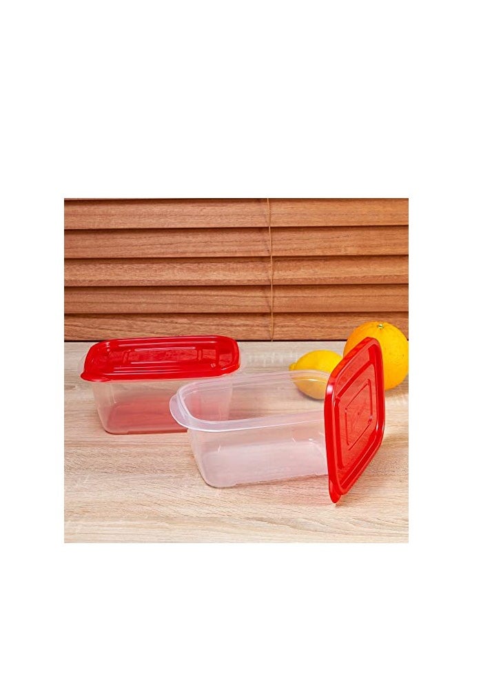 LOCK & LOCK - LocknLock EzLock Rectangle Container Set - 1320ml (Set of 2), Clear Base, Stackable, Microwave-Safe - Image 1