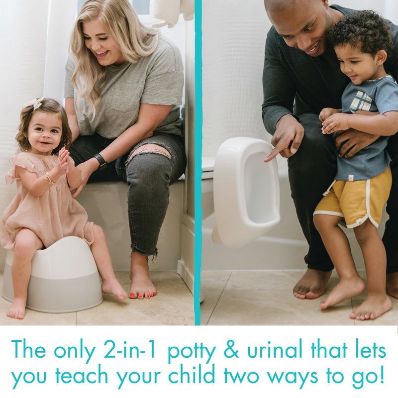 The First Years Potty Training Urinal and Potty System - 2-in-1 Toddler Urinal and Potty Training Toilet Seat - Adjustable Toddler Toilet Ages 18 Months and Up - Image 2