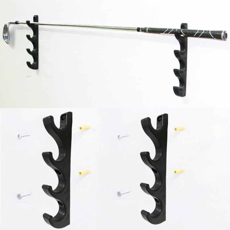 AUXPhome Golf Clubs Organizers Golf Club Display Shelf Golf Clubs Stand Wall Mount Rack Storage Holder Golf Putter Stand, Golf Club Display Cases Bracket - Holds up to 4 Golf Clubs - No Golf Clubs - Image 1