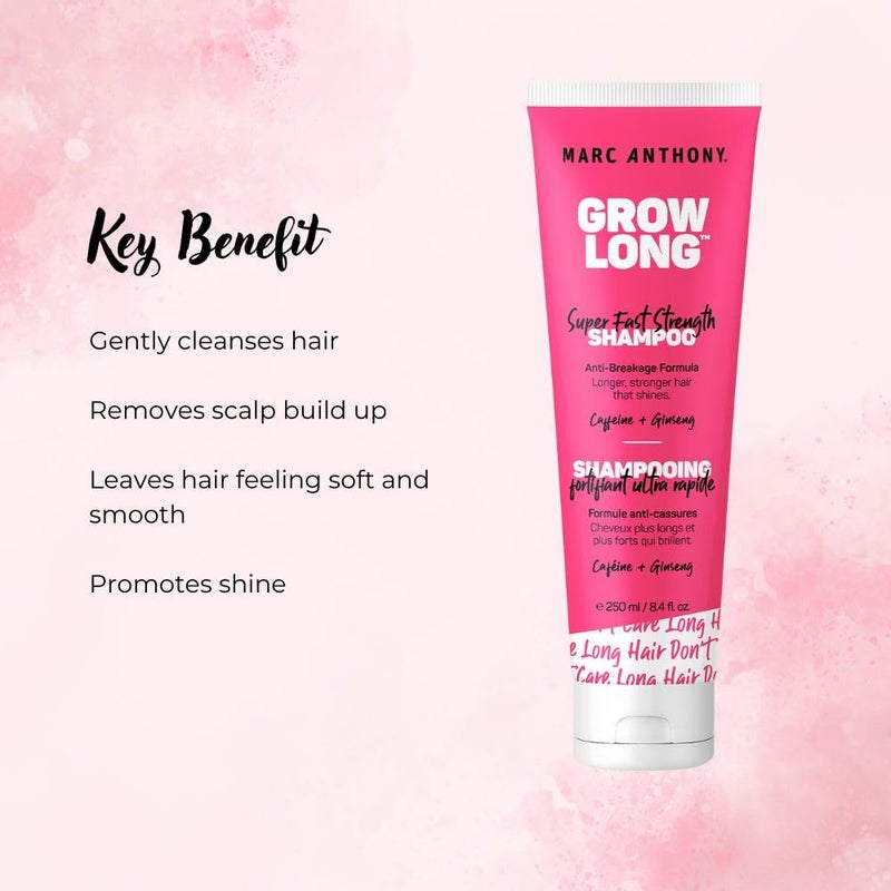 Marc Anthony Strengthening Biotin Shampoo, Grow Long Anti-Frizz, Anti-Breakage & Nourishing Formula For Split Ends - Vitamin E, Caffeine & Ginseng for Dry & Damaged Hair - Image 3