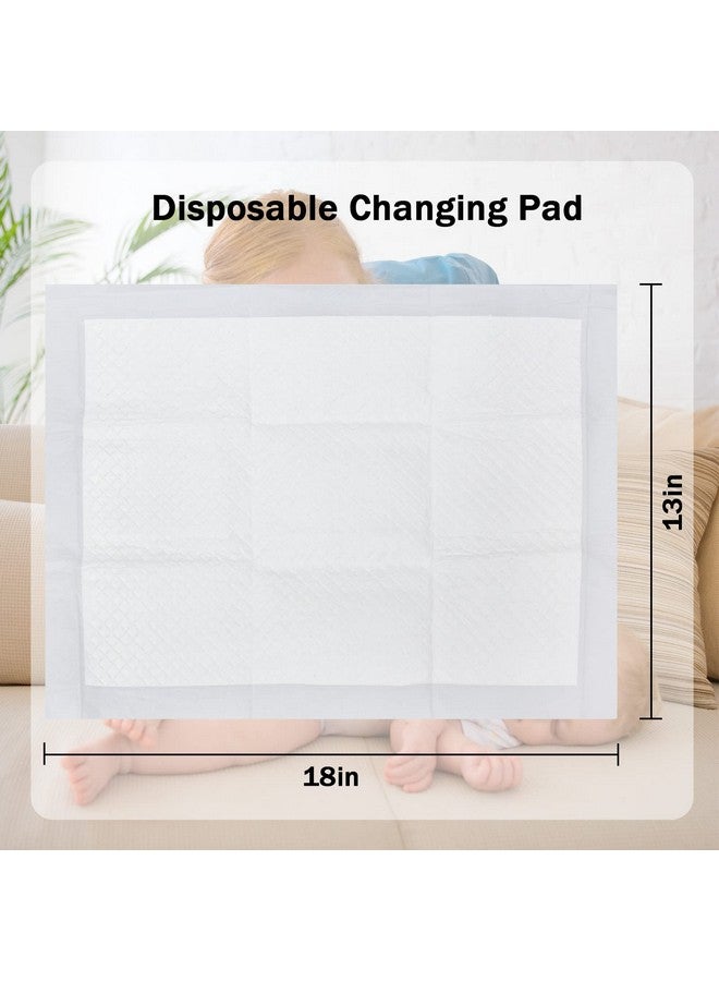 FORYEE Disposable Changing Pad Liners for Baby 17 x 13 Inches (25 Pack) Waterproof Underpads Soft Non-Woven Fabric Breathable Changing Pad for Changing Table - White - Image 1