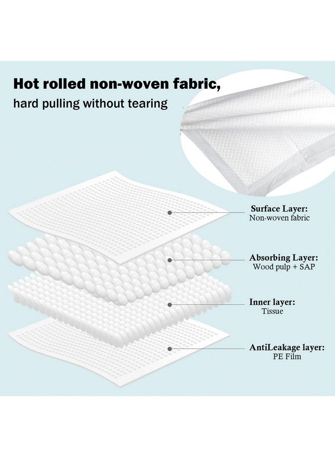 FORYEE Disposable Changing Pad Liners for Baby 17 x 13 Inches (25 Pack) Waterproof Underpads Soft Non-Woven Fabric Breathable Changing Pad for Changing Table - White - Image 3