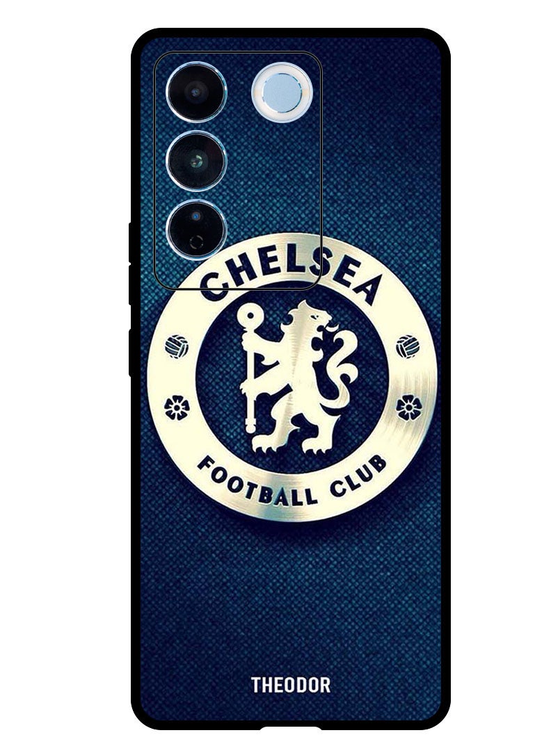 Theodor Protective Case Anti Scratch Shock Proof Bumper Cover For Vivo V27 Chelsea Blue - Image 1
