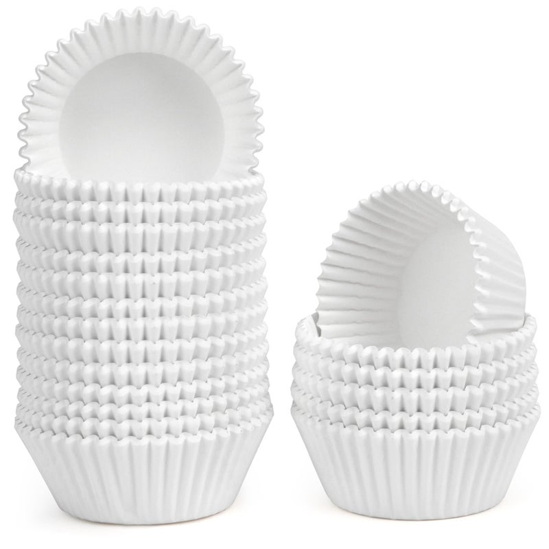 LotFancy Standard White Cupcake Liners 500 Count Greaseproof Paper Muffin Liners Food Grade Cupcake Wrappers Baking Cups No Smell Bottom 2 inch Width