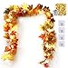 KASZOO KASZOO 2 Pack Fall Maple Garland with LED String Light- 5.8ft/Piece Artificial Fall Foliage Garland Autumn Decor for - Image 2