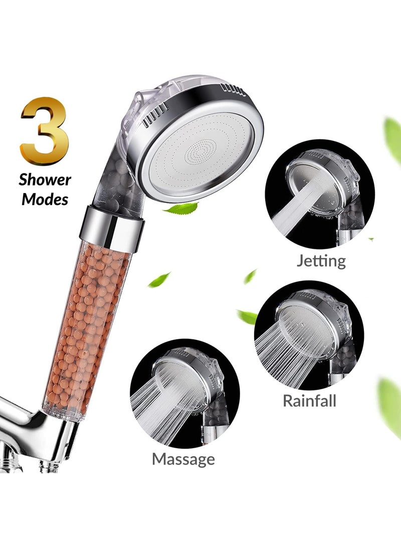 SHOWER Vitamin C Filter Shower Head with Hose & Replacement Filters - Filtered Shower Head - Hard Water Softener - Chlorine & Flouride Filter - Universal Shower System - Helps Dry Skin & Hair Loss - Image 3