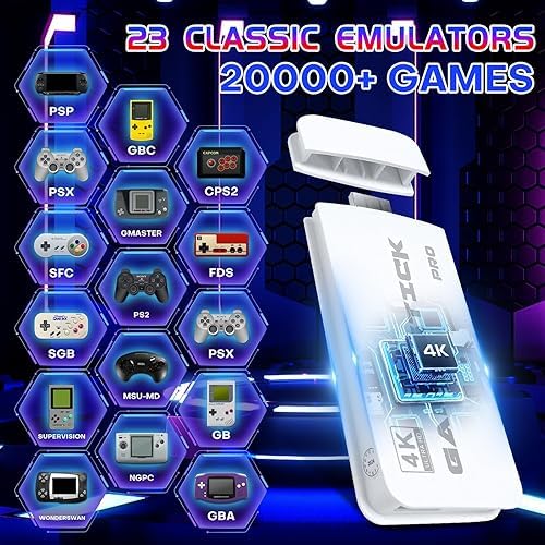 SMARTCAM M15 pro 2.4G Wireless Game Controller & 4K Game Stick | HDR 3D Gaming | Dual Rocker | Pro Gaming Chip | Long-Range Play | TV Compatible | Classic & Modern Games.. (White) - Image 3
