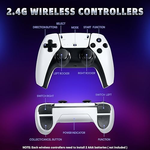 SMARTCAM M15 pro 2.4G Wireless Game Controller & 4K Game Stick | HDR 3D Gaming | Dual Rocker | Pro Gaming Chip | Long-Range Play | TV Compatible | Classic & Modern Games.. (White) - Image 4