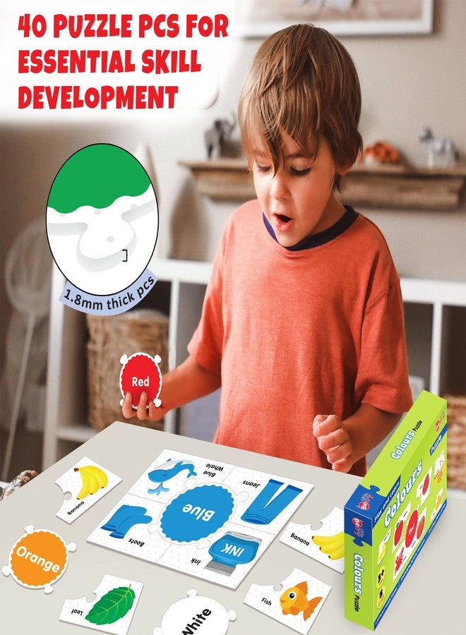 Little Berry Kid Set Of Colours Play & Learn Jigsaw Puzzle (40 Pieces), Brain Boosting Activity Book | 5 Different Puzzle Games | Learning & Educational Toy For Boys And Girls Above 3 Years - Image 4