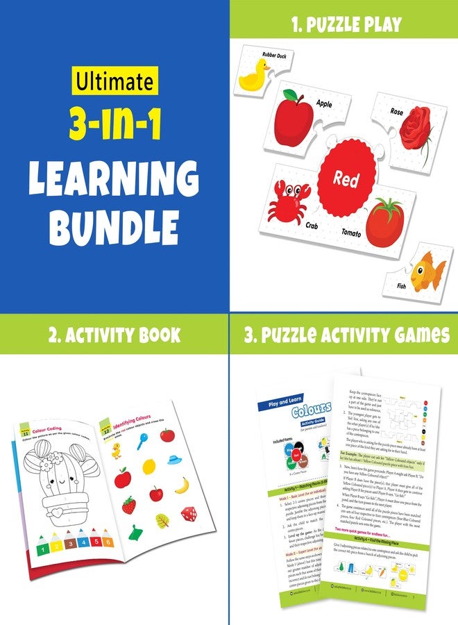 Little Berry Kid Set Of Colours Play & Learn Jigsaw Puzzle (40 Pieces), Brain Boosting Activity Book | 5 Different Puzzle Games | Learning & Educational Toy For Boys And Girls Above 3 Years - Image 2