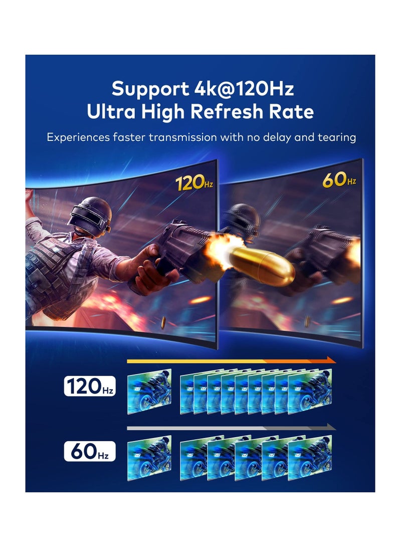 Y&D Converter HDMI 2.1 Ultra HD 8K High Speed 4K@120Hz 8K@60Hz Aluminum Switcher Selector for PS5/4 Xbox Roku Apple TV Fire Stick Sony TV - Image 2