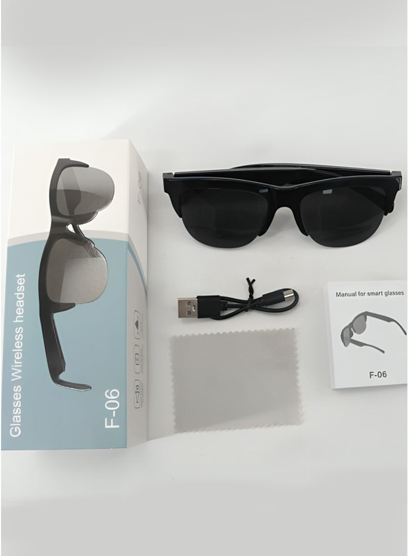Bluetooth Sunglasses F06 – HD UV Protection with Music & Call Function, Touch Control, HiFi Sound - Image 5