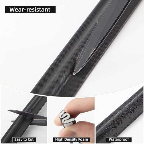 KAYLEINSTER 196 inch Weather Stripping for Windows/Doors,Self-Adhesive Window Draft Stopper Foam Seal Strip Soundproof Gap Sealing,Window Insulation Door Draft Blocker,Brown - Image 3