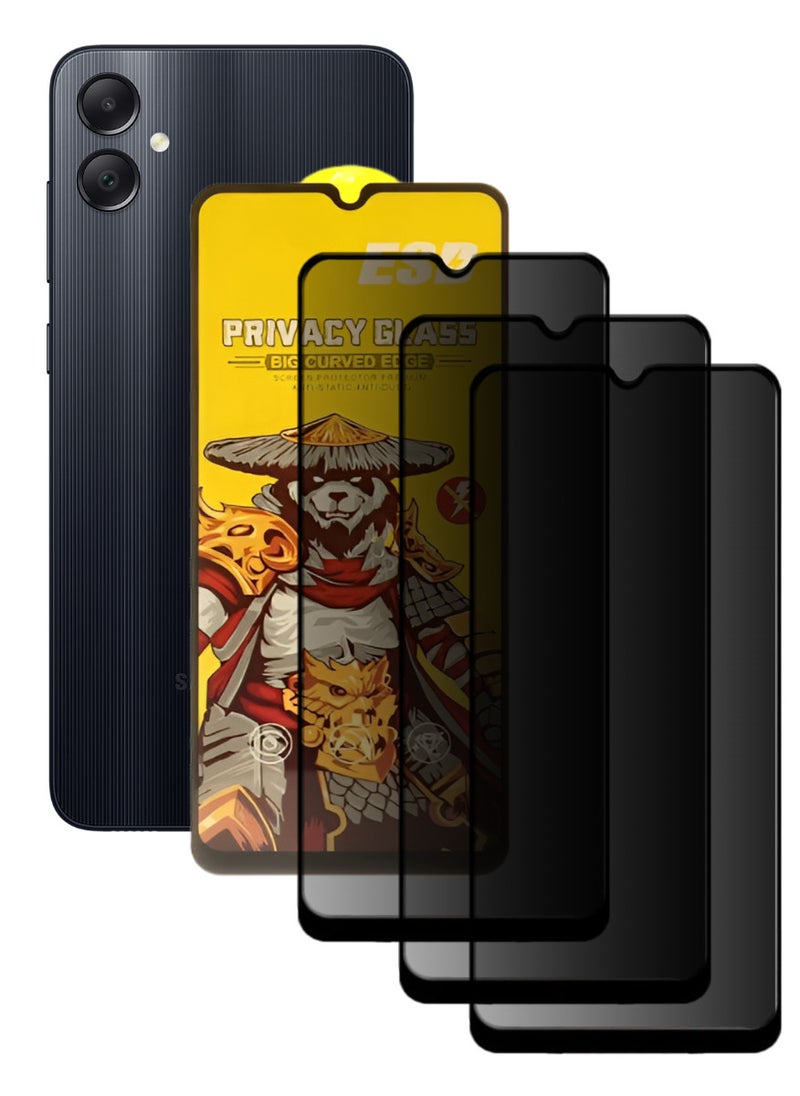 ESD 3 Pieces Tempered Dustproof Privacy Glass Screen Protector Compatible For Samsung Galaxy A05 - Image 1