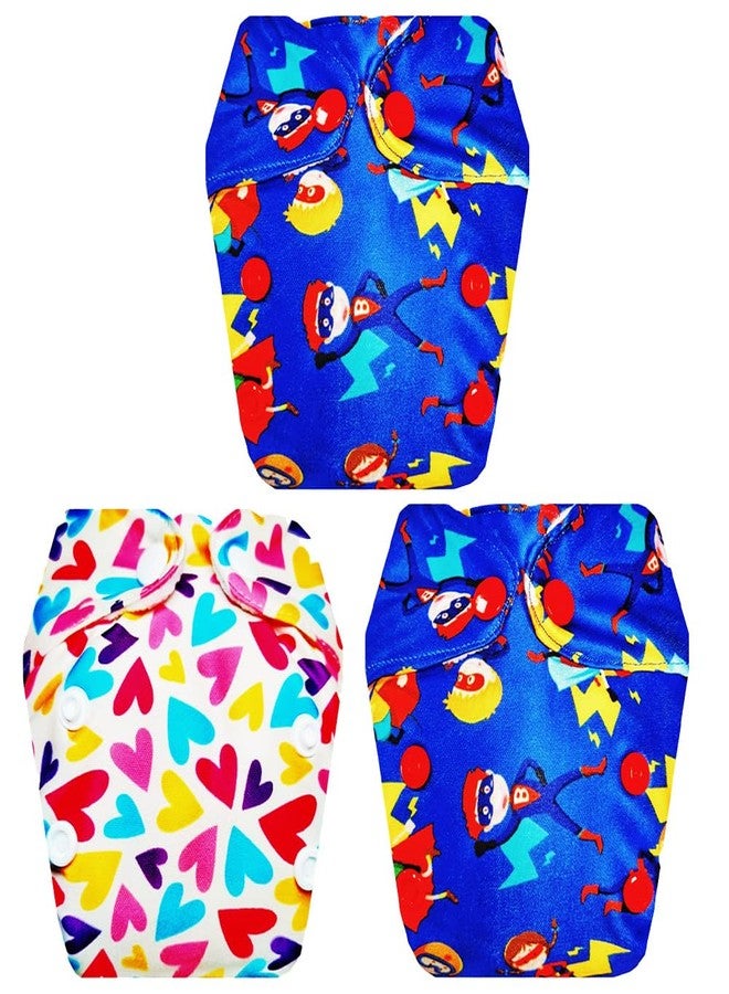 حفاضات قماشية فاخرة من دمبلدو للأطفال حديثي الولادة مع حشوة داخلية (عبوة من 3 قطع) | ناعمة ولطيفة | مانعة للتسرب | سريعة الجفاف | موثوق بها من قبل الأمهات | من 0 إلى 4 أشهر | للجنسين - Image 1