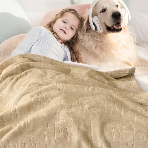 BORITAR Baby Blanket for Boys Girls Ultra Soft Fleece Warm and Lightweight Animal Blankets for Infant Toddler Newborn, 30x40 Inch, Brown - Image 4