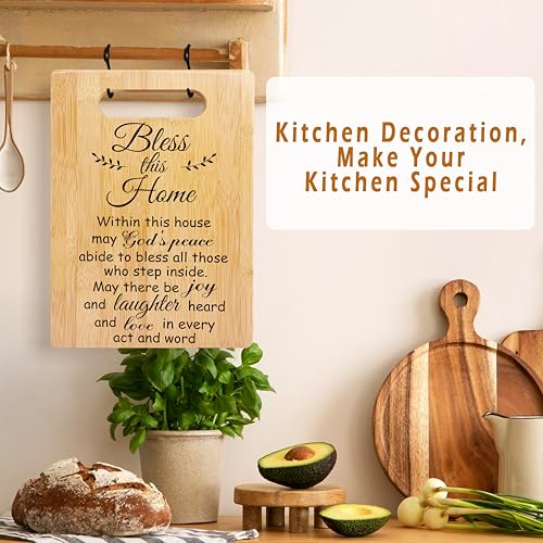RYYCDOI House Warming Gifts New Home Women, Bless this Home Cutting Board, Hostess Gifts for Women, New Home Gift Ideas for New Homeowner, New Home Decor for Kitchen - Image 5