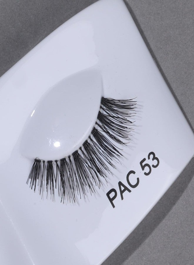 PAC Tapered Eye Lashes for Women (53) | Eye Makeup | Cotton Fake Lashes | No Chemicals or Dyes | Long, Reusable, 3D Natural False Eyelashes Extension (Pack of 1) - Image 2