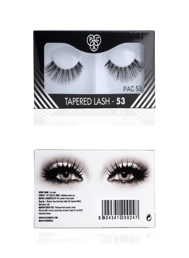 PAC Tapered Eye Lashes for Women (53) | Eye Makeup | Cotton Fake Lashes | No Chemicals or Dyes | Long, Reusable, 3D Natural False Eyelashes Extension (Pack of 1) - Image 5