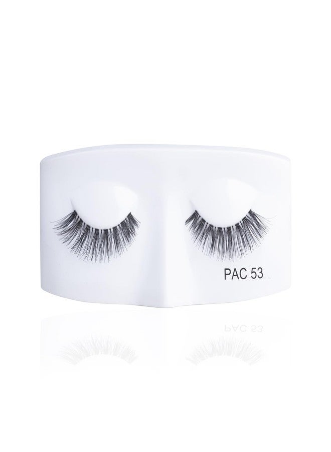 PAC Tapered Eye Lashes for Women (53) | Eye Makeup | Cotton Fake Lashes | No Chemicals or Dyes | Long, Reusable, 3D Natural False Eyelashes Extension (Pack of 1) - Image 1