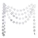 MOWO Paper Garland Twinkle Star Silver Glitter 3 Circle Decoration 2pc 20 feet in Total - Image 4