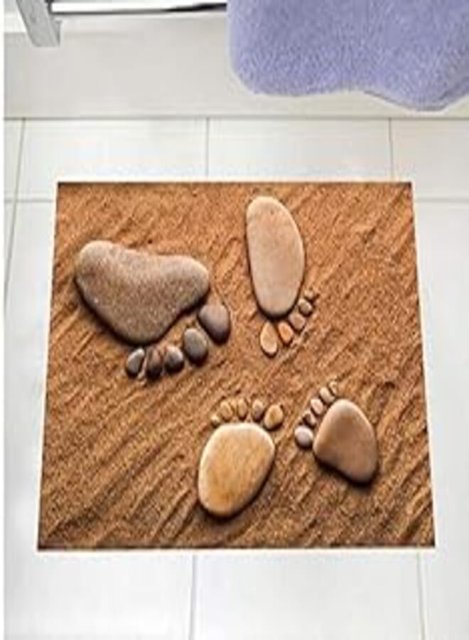 OR 3D simulation Foot floor bathroom wall sticker PVC waterproof anti-skidding sticker mm 