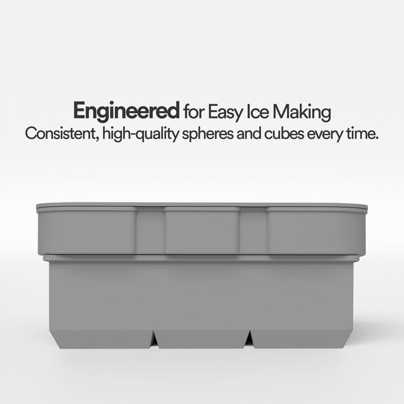 glacio Silicone Ice Cube Trays â€“ Large Silicone Molds for 2-Inch Ice Cubes and Spheres Whiskey Ice Cube Trays with Lids for Cocktails & Bourbon â€“ Set of 2 - Image 5
