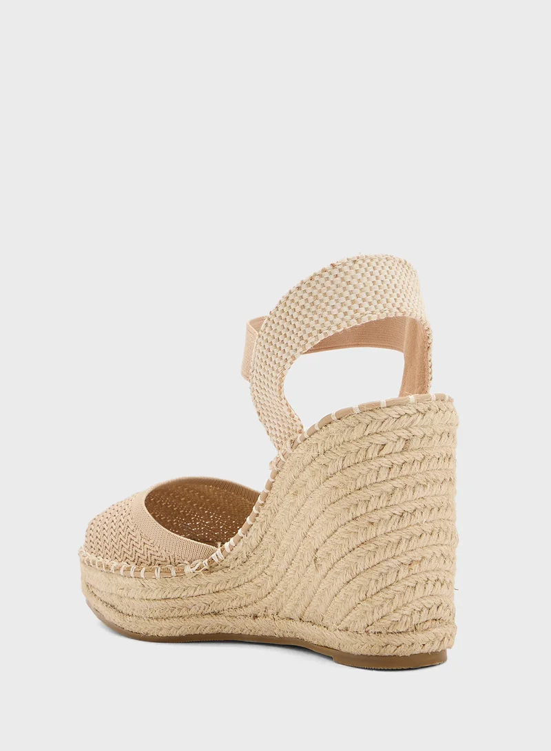 Savannah Collection High Heel Classic Espradille Wedge