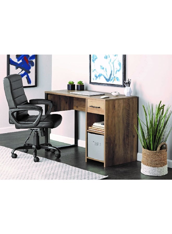 Mainstays Elegant and Modern Design Rectangular Wooden Office Desk Rustic Oak 72.5 x 48.75 x 107.5 cm IN-578511978 - Image 5