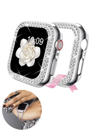 Protective Case Cover With Screen Protector, Diamonds Crystal Bumper Hard PC Shockproof Case For Apple Watch series 41mm - pzsku/ZBFCBE0AFBDC60E5B831AZ/45/_/1733101736/ab3b6162-c064-43f1-9bfe-c41f46c8490e